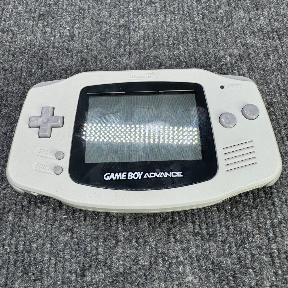 Nintendo Game Boy Advance GBA Console Glacier White Handheld System AGB-001